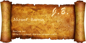 József Barna névjegykártya