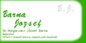 barna jozsef business card